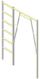 3ftX6'8 W Scaffold Frame Ladder WALK THRU